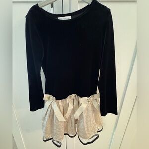 Bonnie Jean Black and Cream Formal Dress